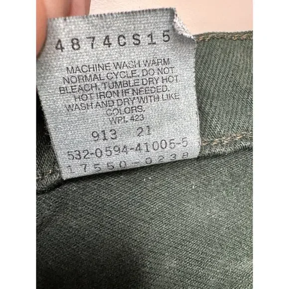 Vintage 1994 Levis 550 Womens 11 Relaxed Fit Tapered Leg Green USA Made Western - Picture 10 of 16